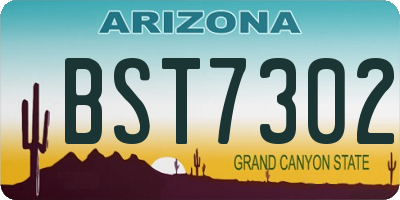 AZ license plate BST7302