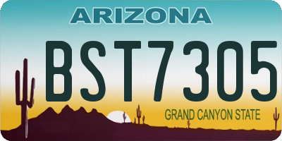 AZ license plate BST7305