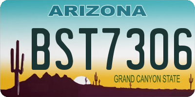 AZ license plate BST7306