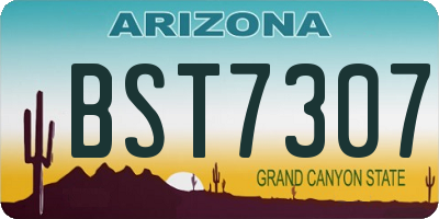 AZ license plate BST7307