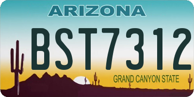 AZ license plate BST7312