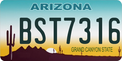 AZ license plate BST7316