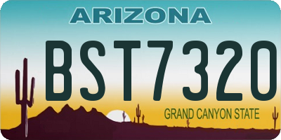 AZ license plate BST7320