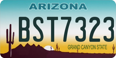 AZ license plate BST7323