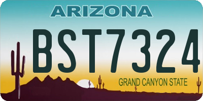 AZ license plate BST7324