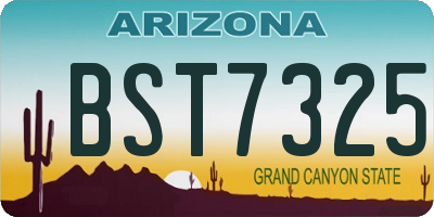 AZ license plate BST7325