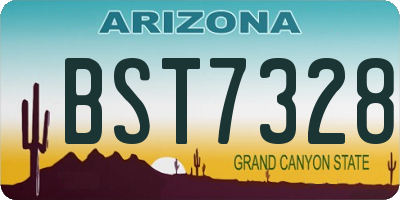 AZ license plate BST7328