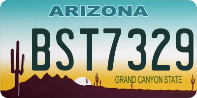 AZ license plate BST7329