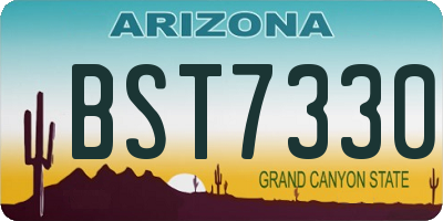 AZ license plate BST7330