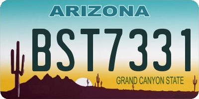 AZ license plate BST7331