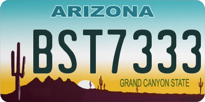 AZ license plate BST7333