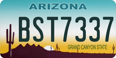 AZ license plate BST7337