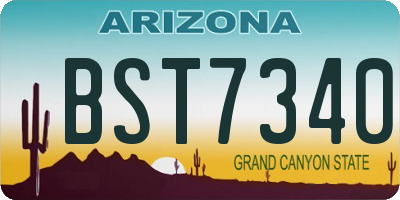 AZ license plate BST7340