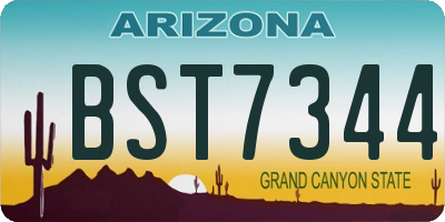 AZ license plate BST7344