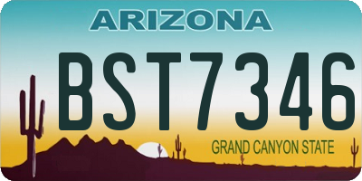 AZ license plate BST7346