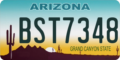AZ license plate BST7348