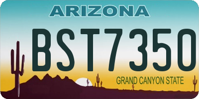AZ license plate BST7350