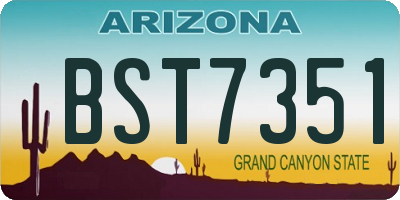 AZ license plate BST7351