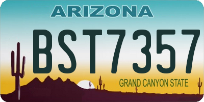 AZ license plate BST7357