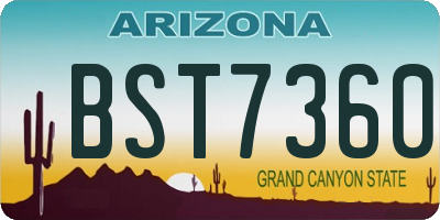 AZ license plate BST7360