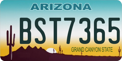 AZ license plate BST7365