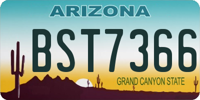 AZ license plate BST7366