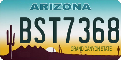 AZ license plate BST7368