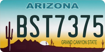 AZ license plate BST7375