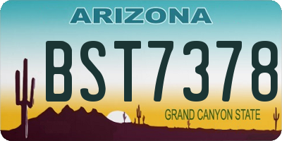 AZ license plate BST7378