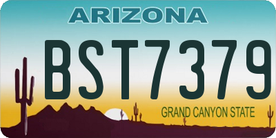 AZ license plate BST7379