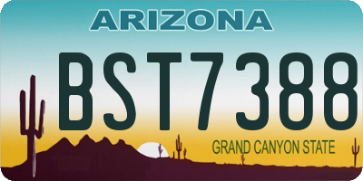 AZ license plate BST7388