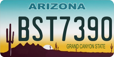 AZ license plate BST7390