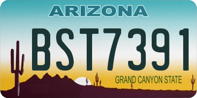 AZ license plate BST7391