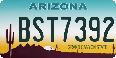 AZ license plate BST7392