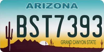 AZ license plate BST7393