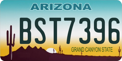 AZ license plate BST7396