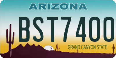 AZ license plate BST7400