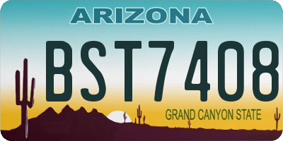 AZ license plate BST7408