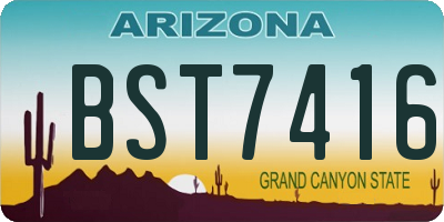 AZ license plate BST7416