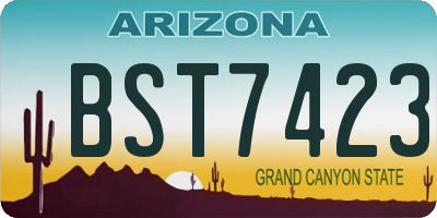 AZ license plate BST7423