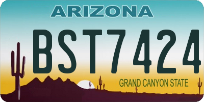 AZ license plate BST7424