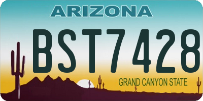 AZ license plate BST7428