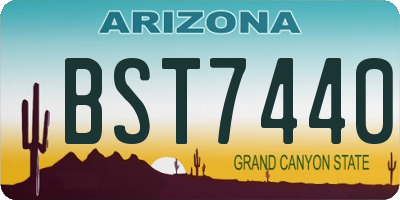 AZ license plate BST7440