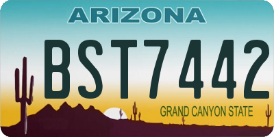 AZ license plate BST7442