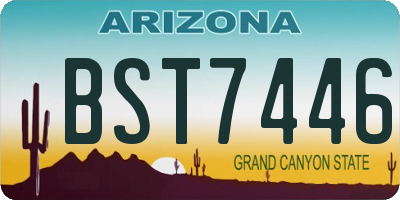 AZ license plate BST7446