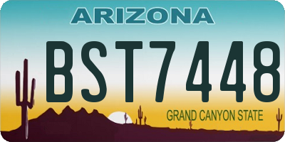 AZ license plate BST7448