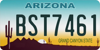 AZ license plate BST7461