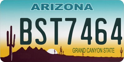 AZ license plate BST7464