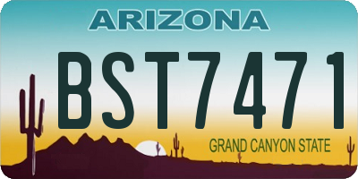 AZ license plate BST7471