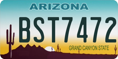 AZ license plate BST7472